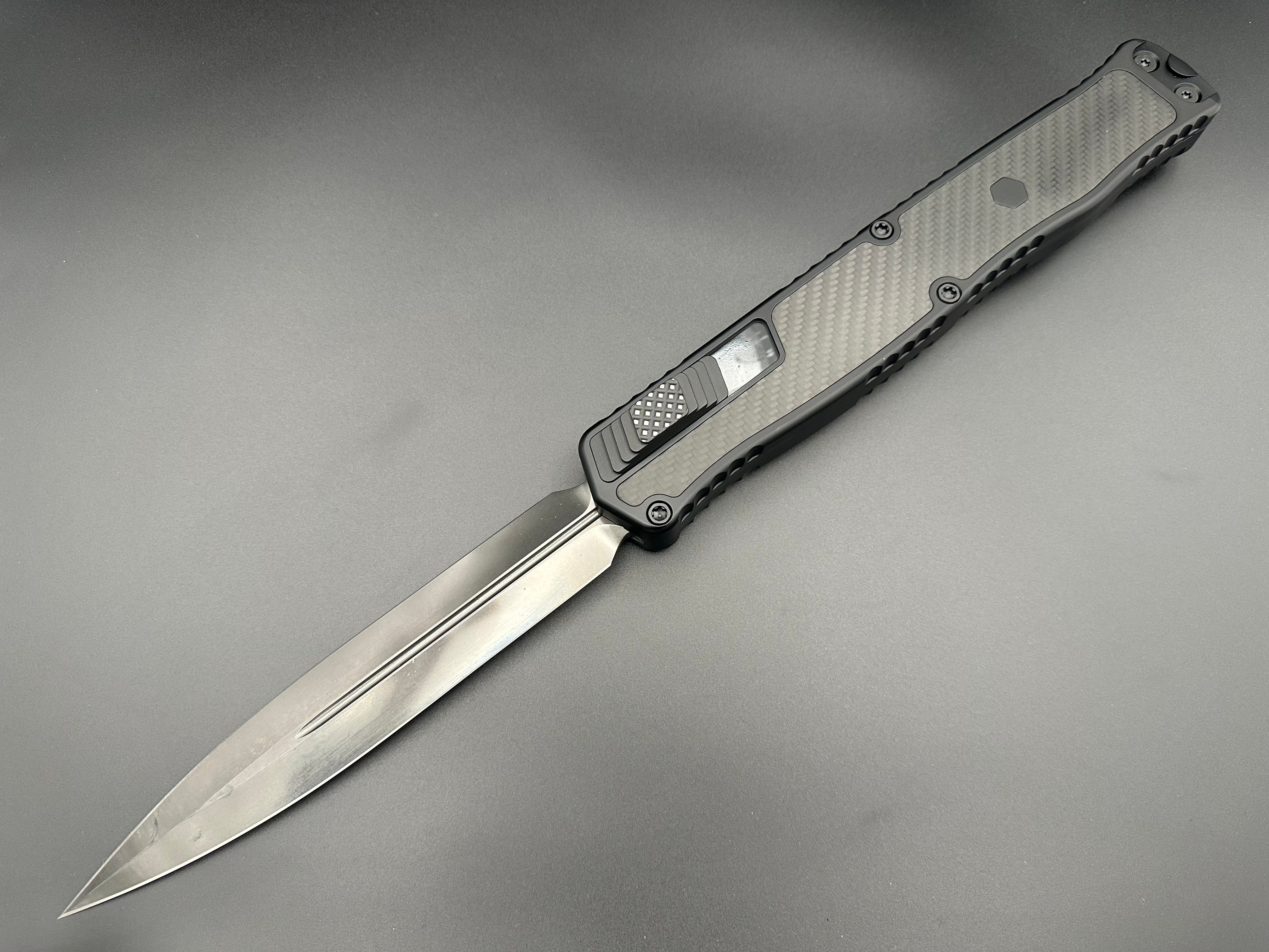 Heretic Knives Giant 2X Cleric 2 DLC Double Edge w/ Carbon Fiber Inlay ...