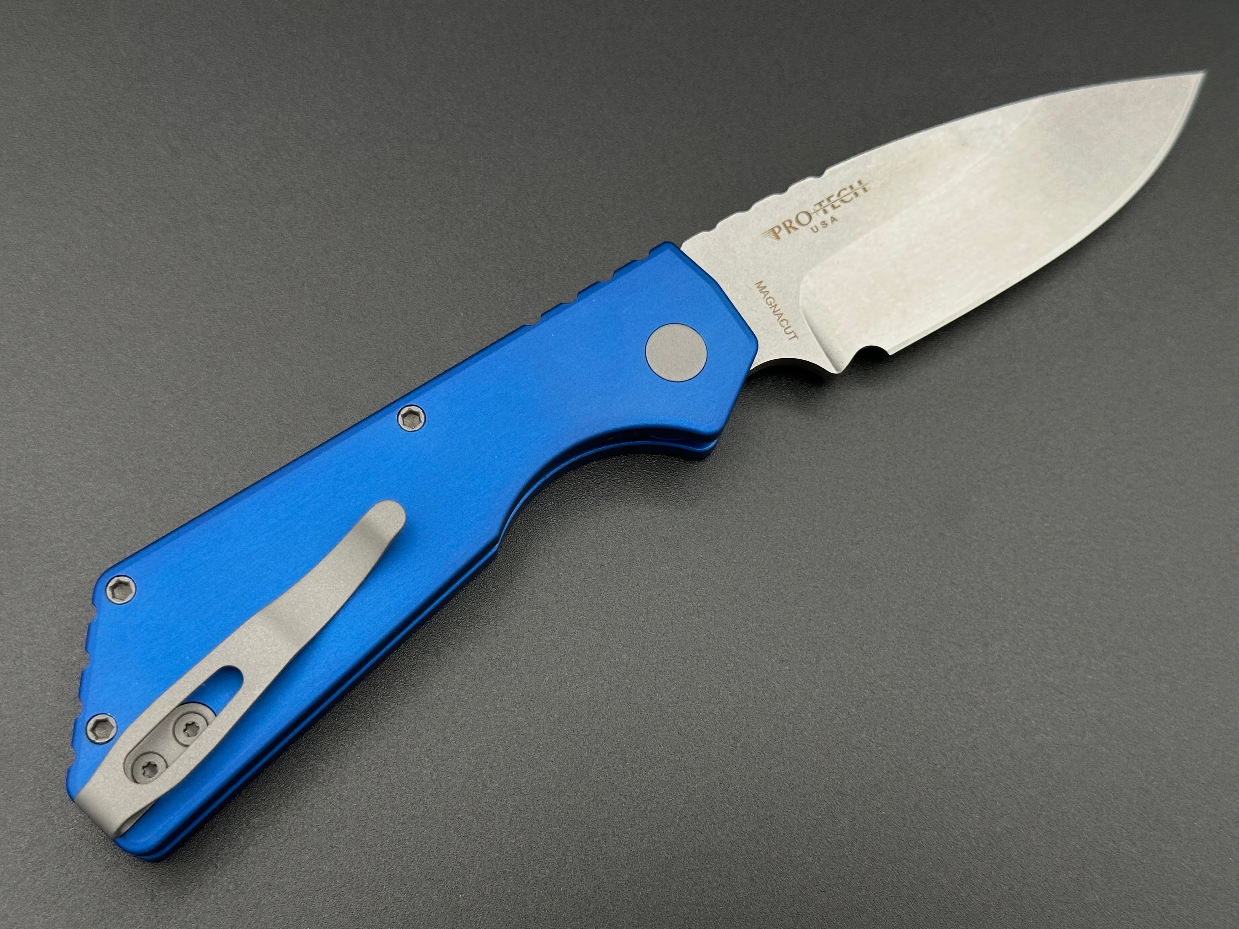 Pro-Tech Knives Strider PT + Auto Blue PT201 - Tristar Edge