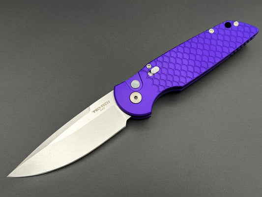 Pro-Tech Knives TR-3 X1 LTD Purple Fish Scale - Tristar Edge