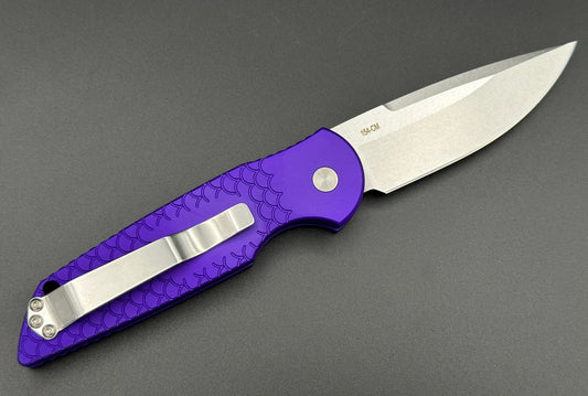 Pro-Tech Knives TR-3 X1 LTD Purple Fish Scale - Tristar Edge