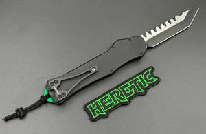 Heretic Knives Hydra V3 Tanto Two Tone Green Accents H006-10A-BLK/GRN - Tristar Edge