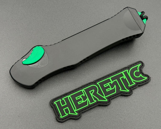 Heretic Knives Hydra V3 Tanto Two Tone Green Accents H006-10A-BLK/GRN - Tristar Edge