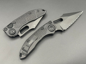 Microtech Knives Stitch Auto S/E Tactical Full Serrated 169-3T - Tristar Edge