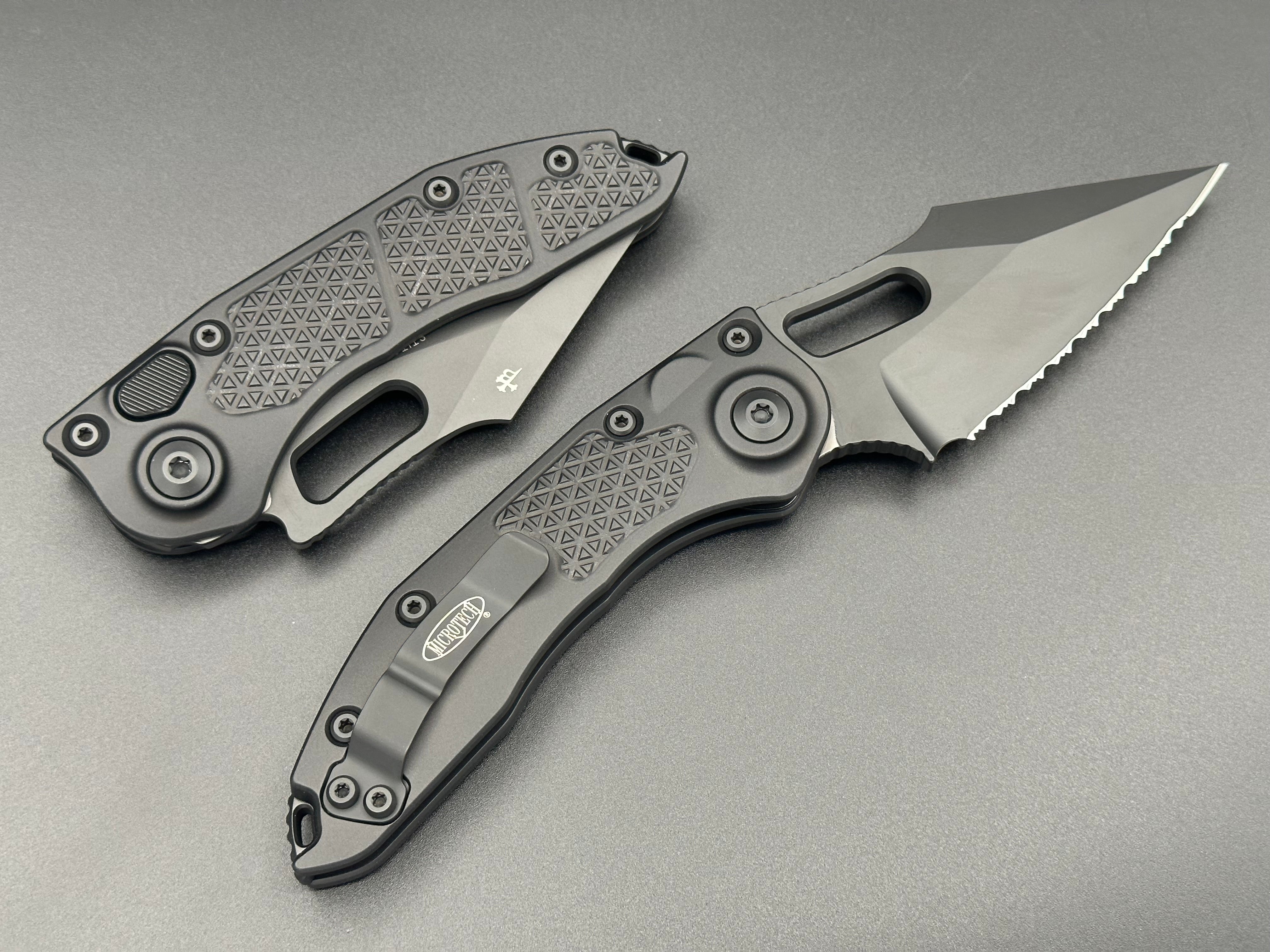 Microtech Knives Stitch Auto S/E Tactical Full Serrated 169-3T - Tristar Edge