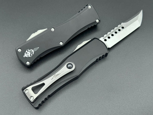 Microtech Knives Hera Hellhound Signature Series Stonewash Standard 919-10 S - Tristar Edge