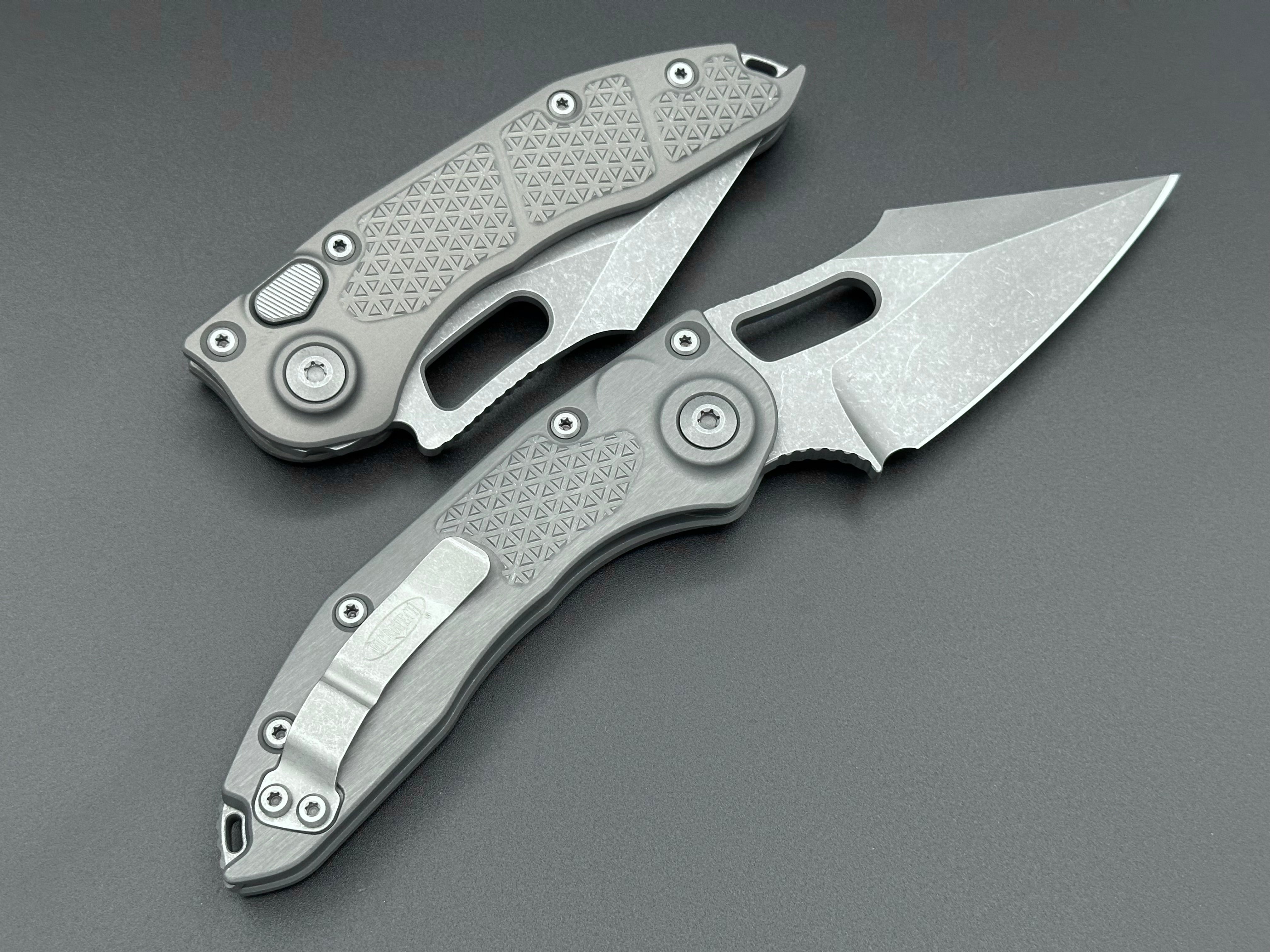 Microtech Knives Stitch Auto Natural Clear Apocalyptic Standard 169-10 APNC - Tristar Edge