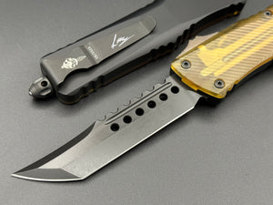 Microtech Knives Combat Troodon DLC Hellhound W/ Ultem Top And Button 219-1 DLCTULS - Tristar Edge