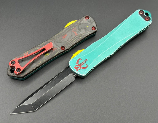 Heretic Knives Manticore E Bounty Hunter Tanto Battle Black Camo Carbon - Tristar Edge