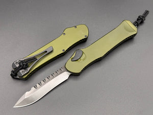Heretic Knives Hydra OD Green Recurve DLC H008-6A-GRN - Tristar Edge