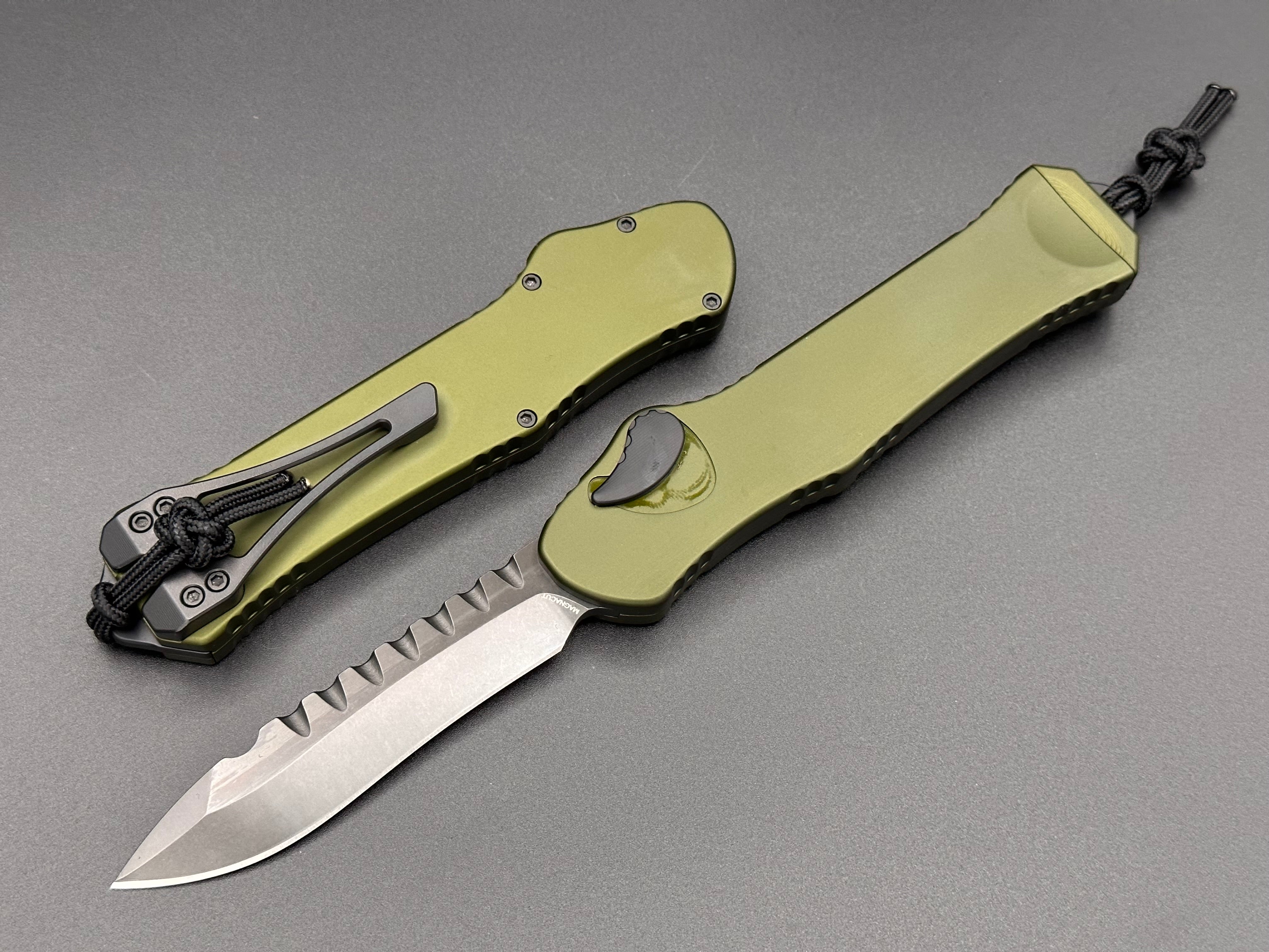 Heretic Knives Hydra OD Green Recurve DLC H008-6A-GRN - Tristar Edge