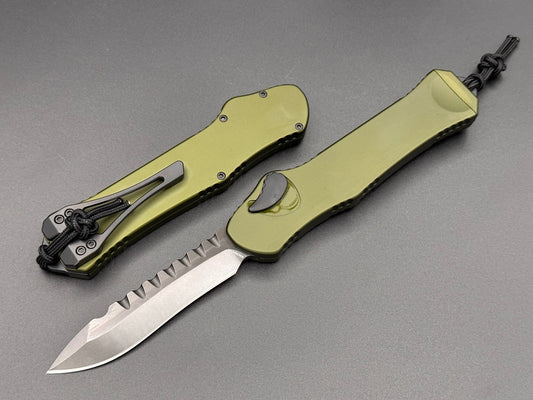 Heretic Knives Hydra OD Green Recurve DLC H008-6A-GRN - Tristar Edge