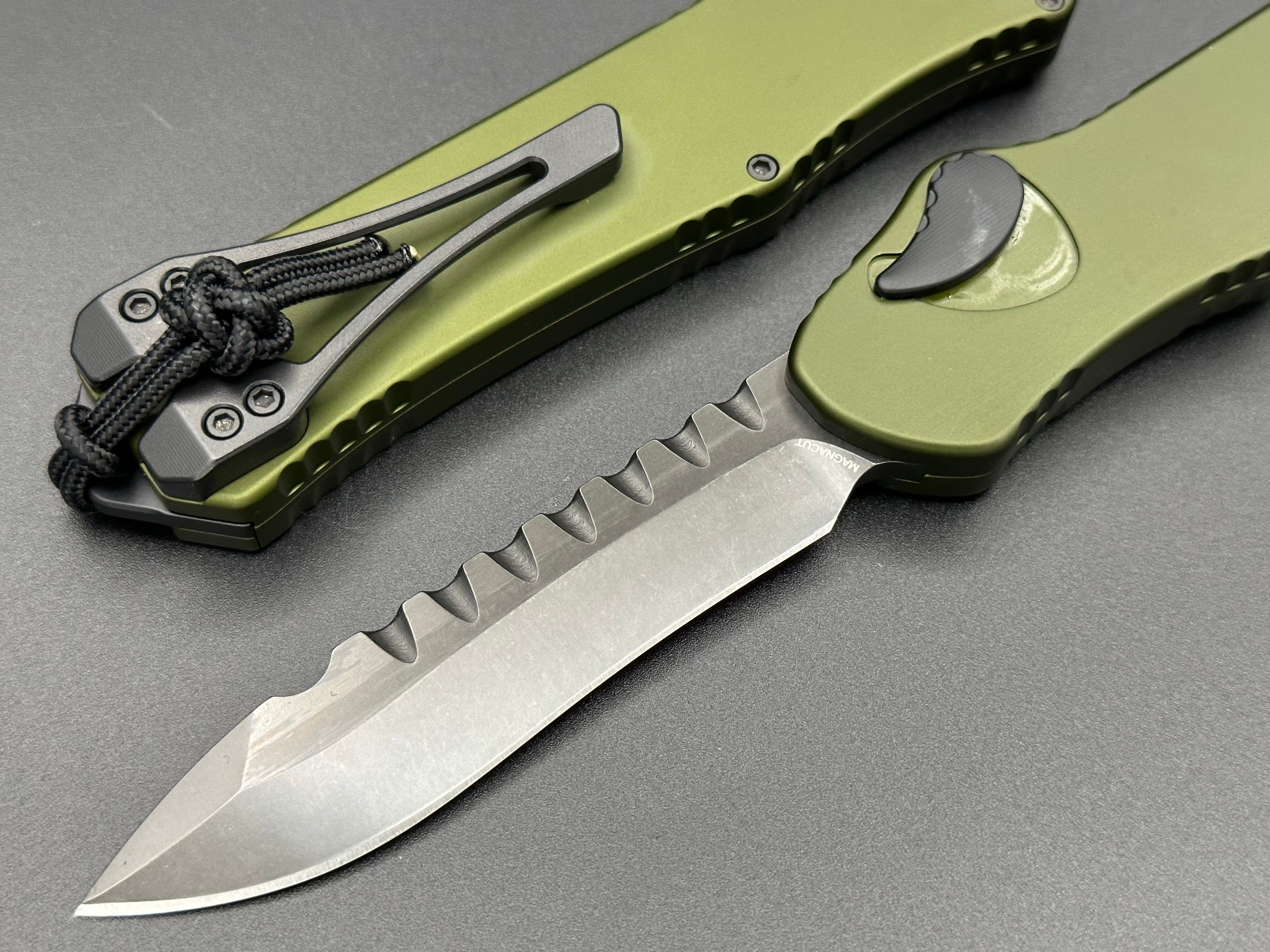 Heretic Knives Hydra OD Green Recurve DLC H008-6A-GRN - Tristar Edge