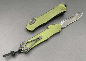 Heretic Knives Hydra OD Green Recurve DLC H008-6A-GRN - Tristar Edge