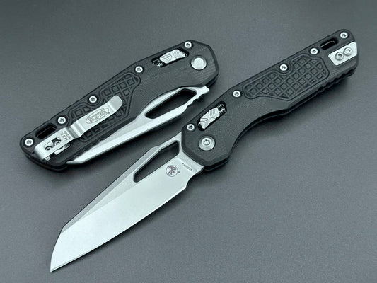 Microtech Knives MSI Single Edge Frag G-10 Black Stonewash Standard 210-10 FRGTBK - Tristar Edge