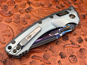 Marfione Custom RAM-LOK Amphibian Metroid Pattern w/ Ice Blue titanium w/ DLC Two-Tone Hardware - Tristar Edge