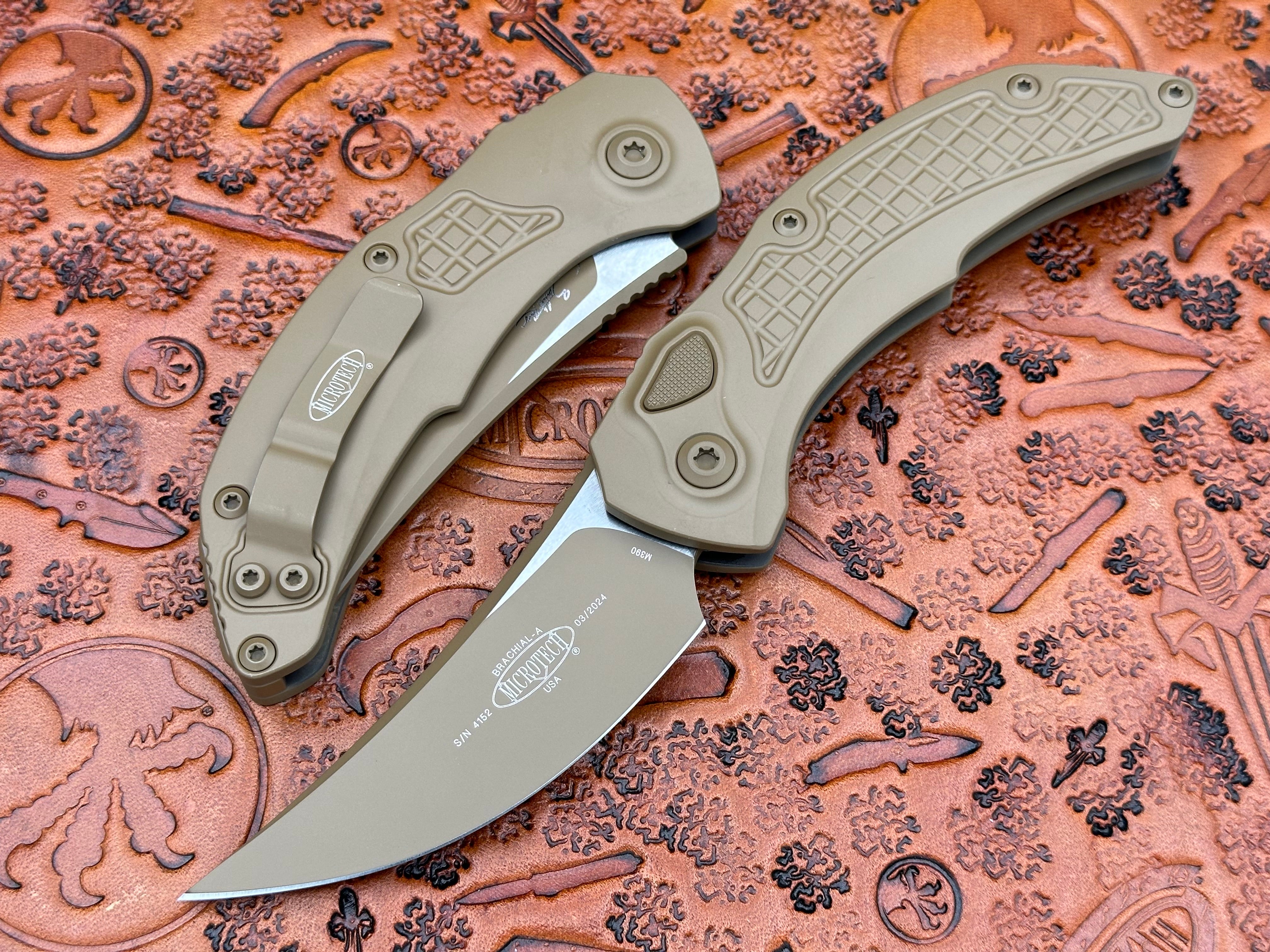 Microtech Brachial Cerakote TAN Standard 268A-1 CTA - Tristar Edge