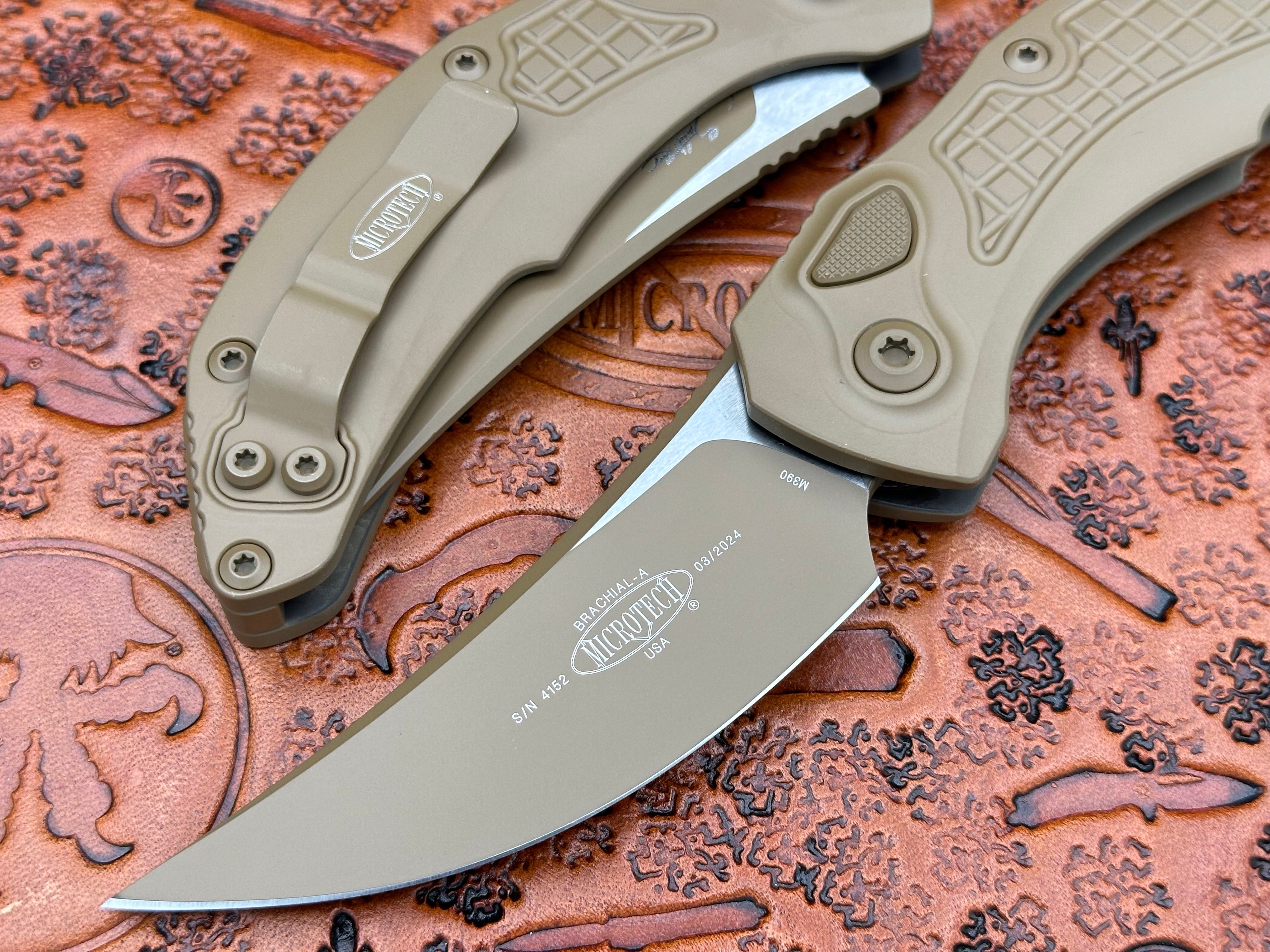 Microtech Brachial Cerakote TAN Standard 268A-1 CTA - Tristar Edge