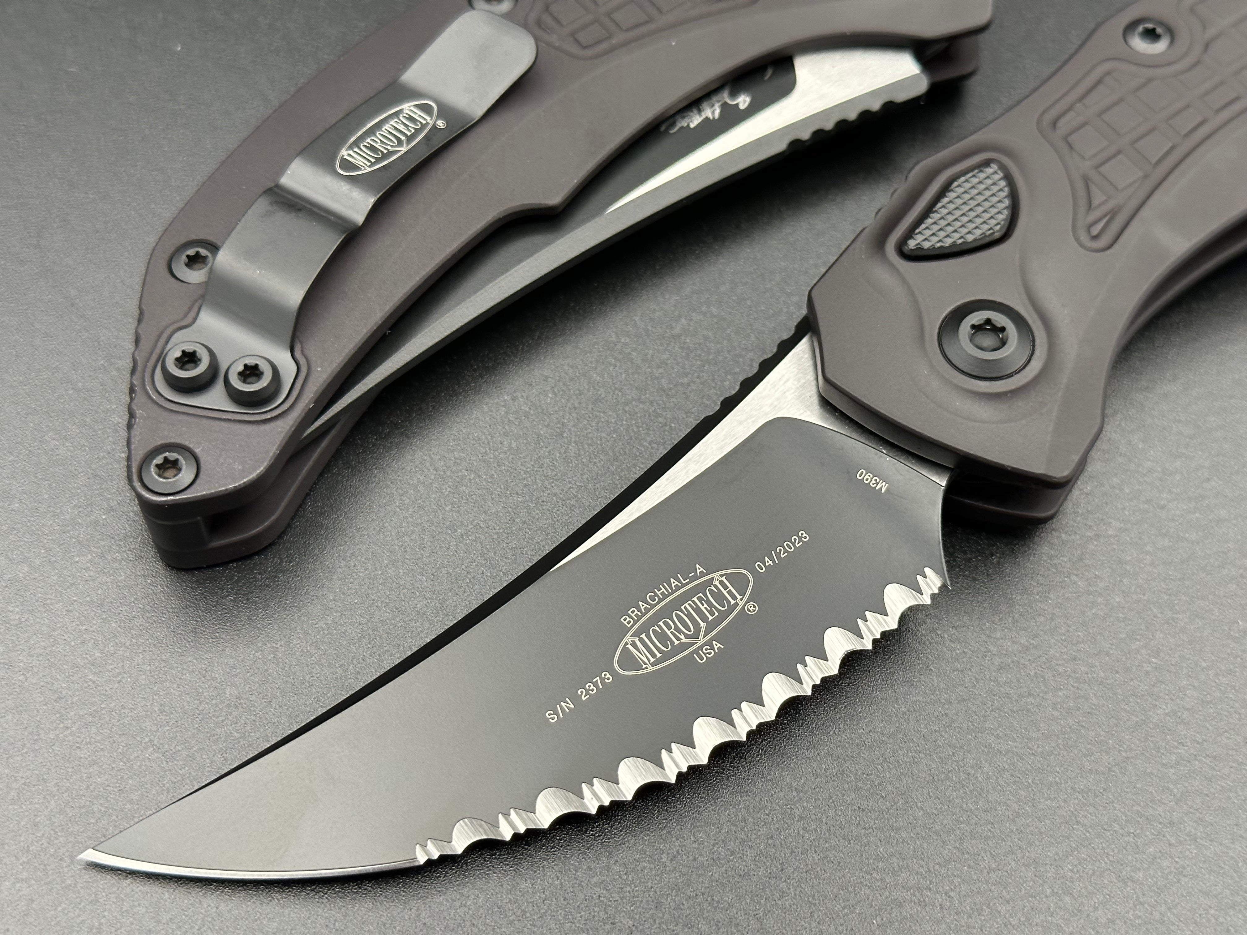 Microtech Brachial Full Serrated Tactical 268A-3T - Tristar Edge