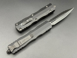 Microtech Knives Dirac Double Edge DLC Full Serrated 225-3 DLCTSH - Tristar Edge