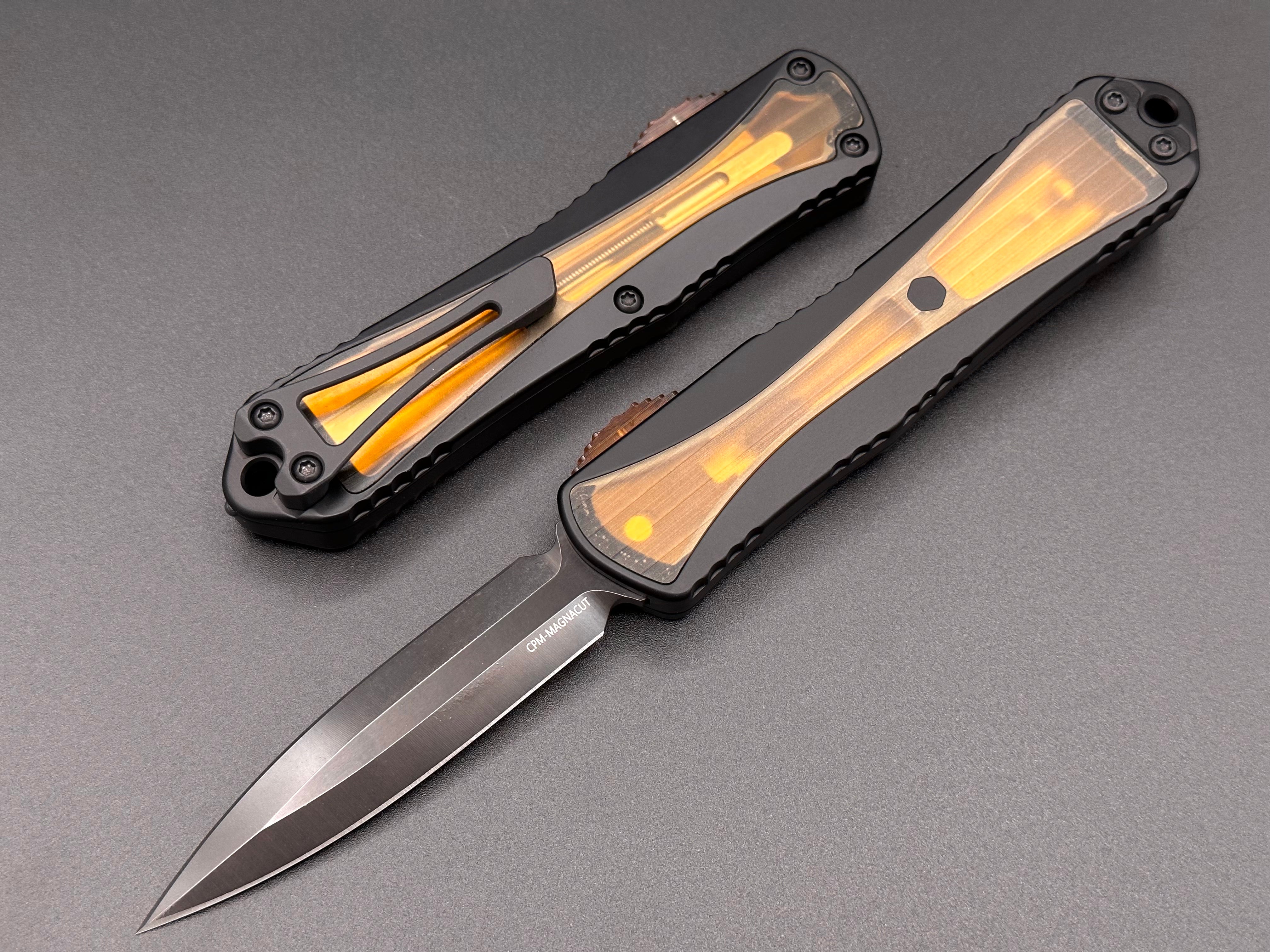 Heretic Knives Manticore E Double Edge DLC Ultem Inlay H028-6A-ULTEM - Tristar Edge
