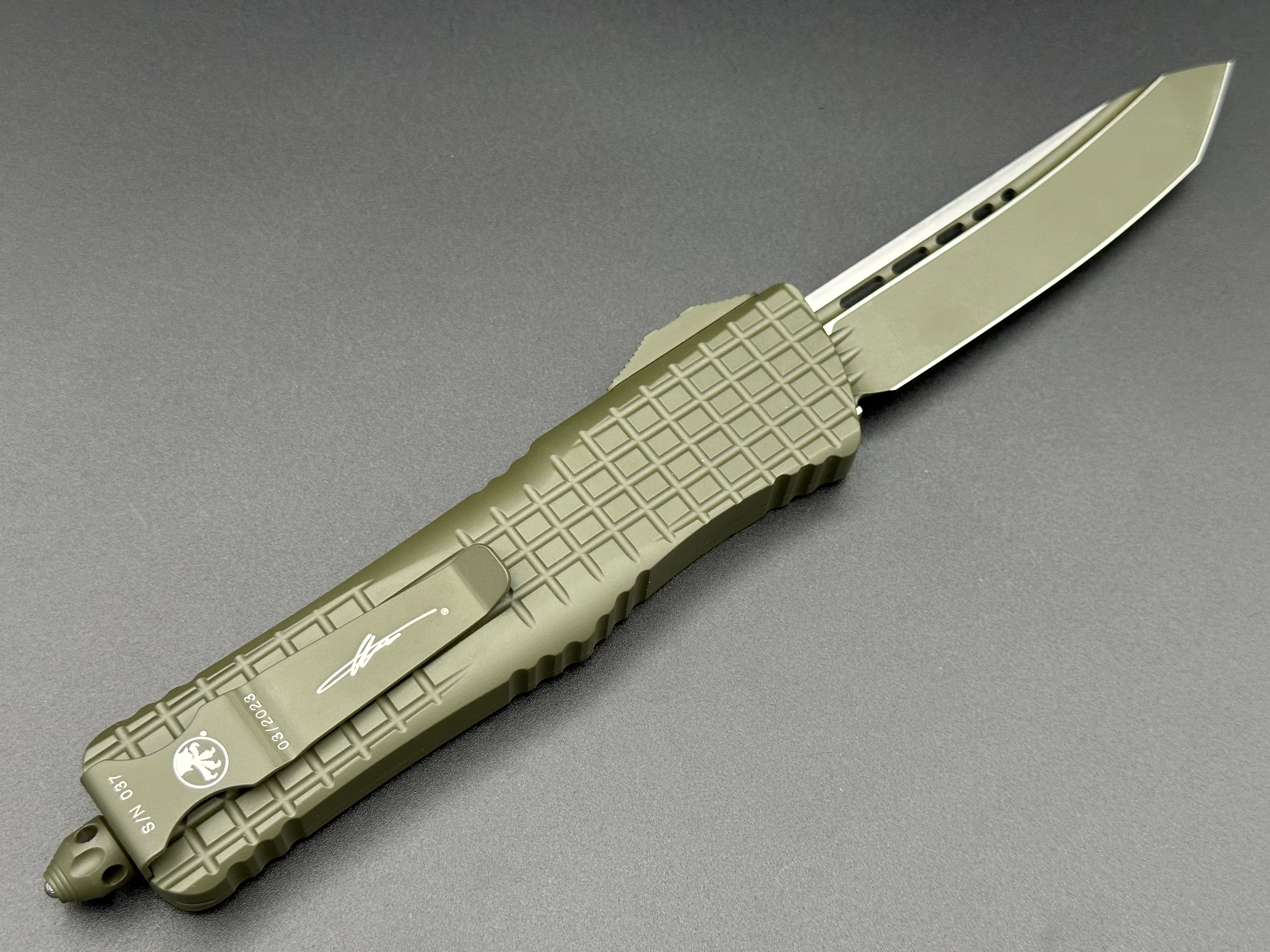 Microtech Knives Combat Troodon Cerakote OD Green Delta Tanto Frag 144-1CT-COD - Tristar Edge