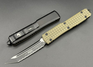 Microtech Knives Ultratech T/E Full Serrated OD Green Frag G-10 Top 123-3 FRGTODS - Tristar Edge