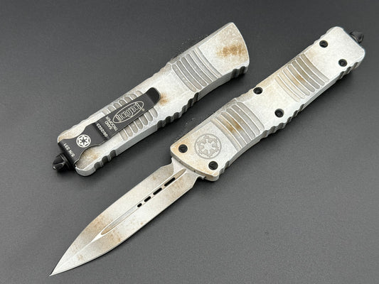 Microtech Knives Combat Troodon Double Edge Sandtrooper Deep Engraved 142-1 SAD - Tristar Edge