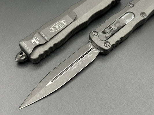 Microtech Knives Dirac Delta Double Edge Cerakote Dark Tungsten Standard 227-1 CDT - Tristar Edge