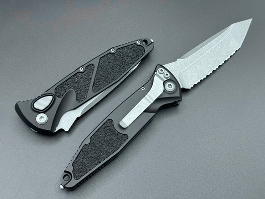 Microtech Knives Socom Elite Auto Tanto Full Serrated Apocalyptic Standard 161A-12 AP - Tristar Edge