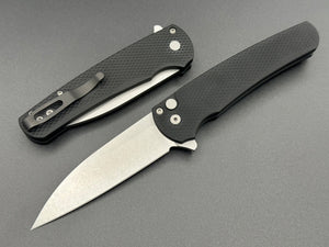 Pro-Tech 5305 Malibu Manual Flipper CPM-MagnaCut Stonewashed Wharncliffe Blade - Tristar Edge