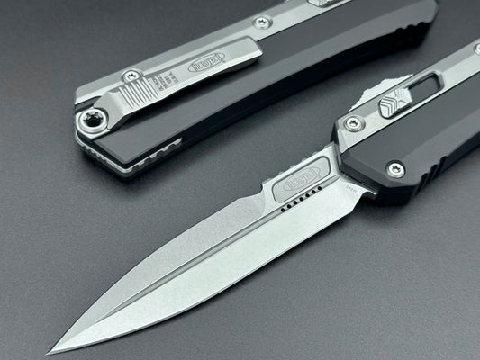 Microtech Knives Glykon Bayonet Bead Blast Overlay Stonewash Standard Nickel Boron Internals 184-10 - Tristar Edge