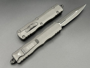 Microtech Knives Dirac Delta Double Edge Cerakote Dark Tungsten Standard 227-1 CDT - Tristar Edge