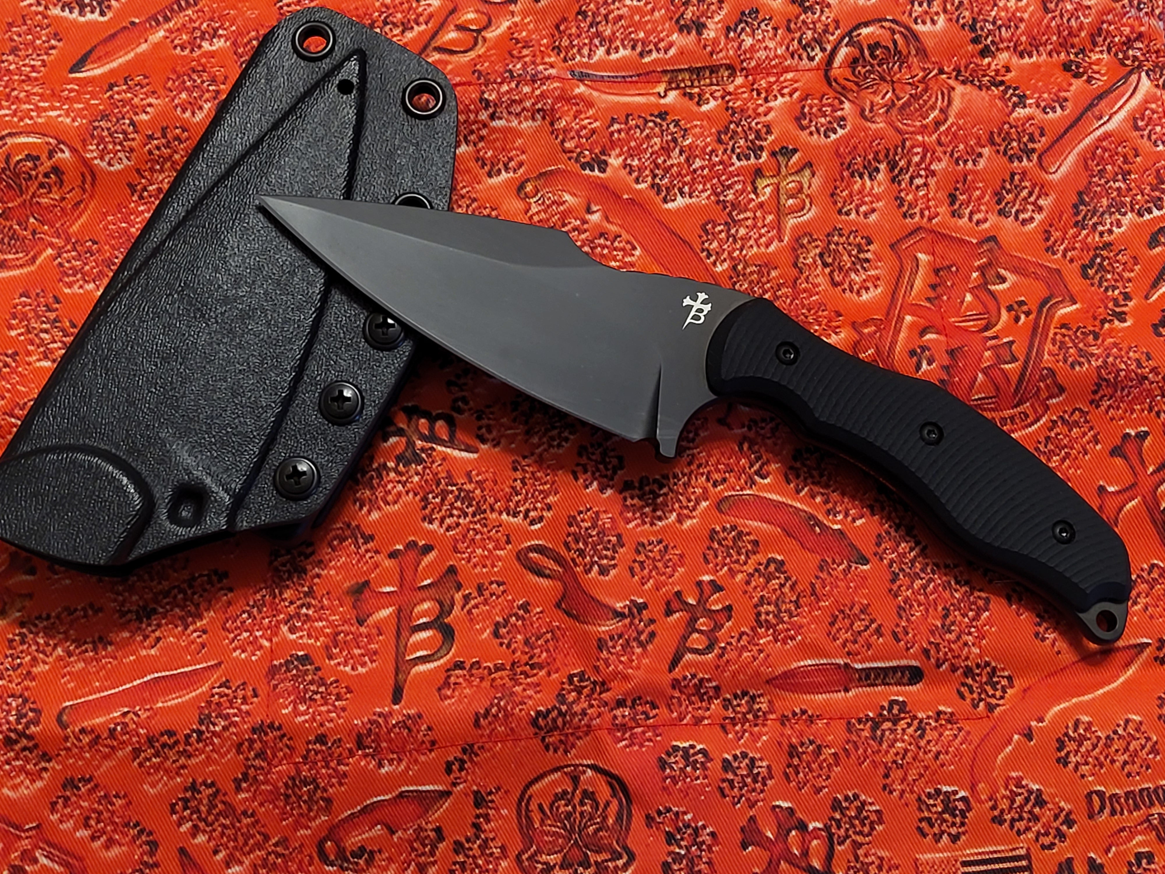 Borka Blades SB1 Black G10 Fixed Blade Knife 4" M390 PVD - Tristar Edge
