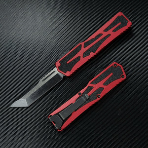 Colossus Tanto Two Tone Battle Black Red H040-14A-RED - Tristar Edge