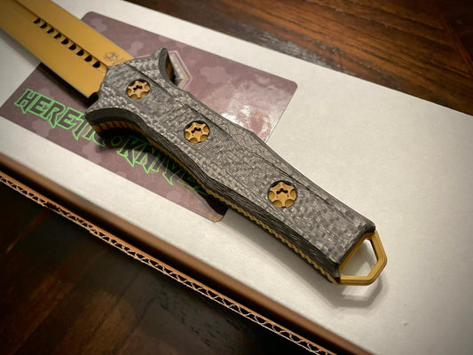 Heretic Knives Nephilim Ti-Nitride CF - Tristar Edge