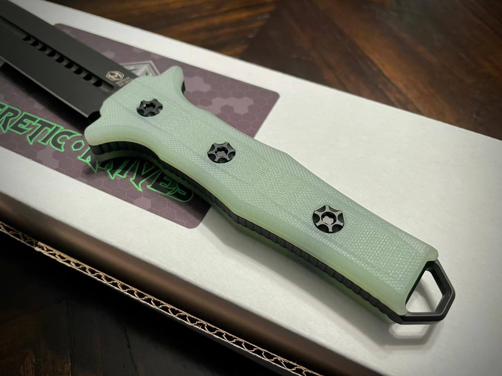 Heretic Knives Nephilim Jade G10 Ti Nitride - Tristar Edge