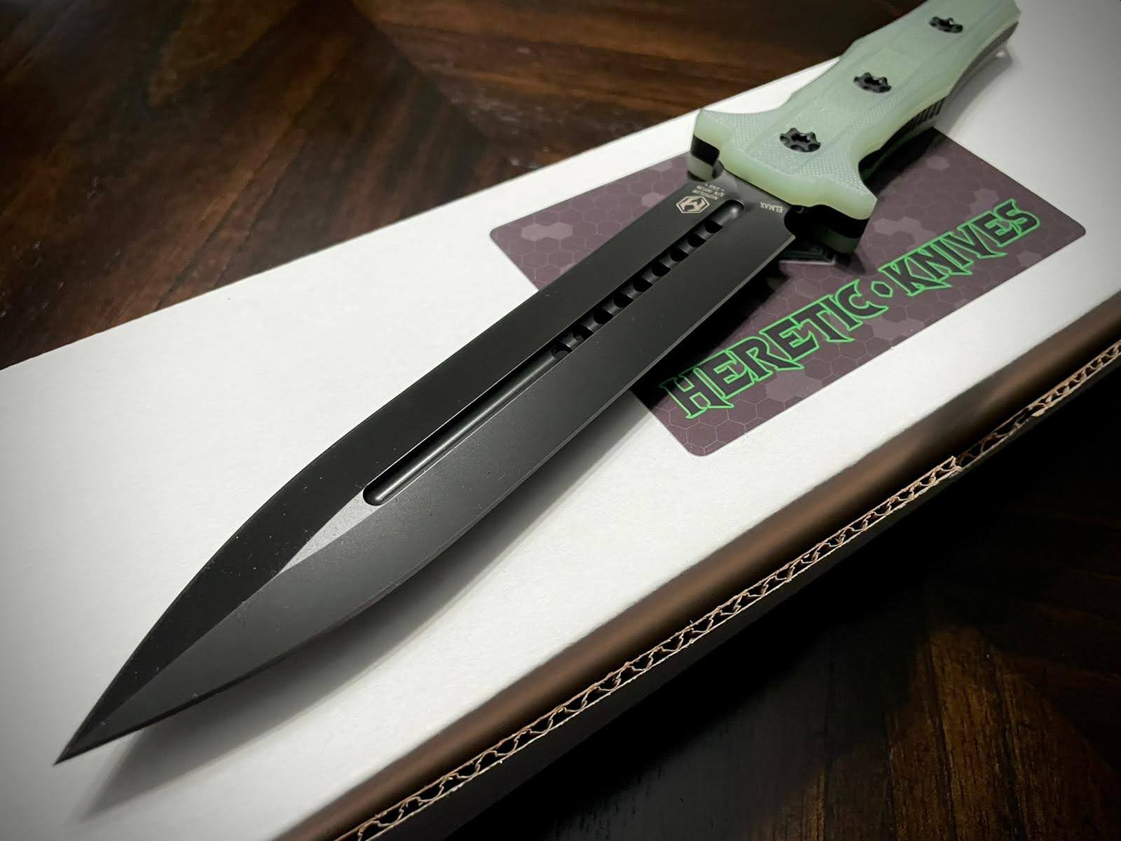 Heretic Knives Nephilim Jade G10 Ti Nitride - Tristar Edge