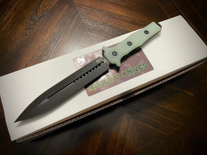 Heretic Knives Nephilim Jade G10 Ti Nitride - Tristar Edge