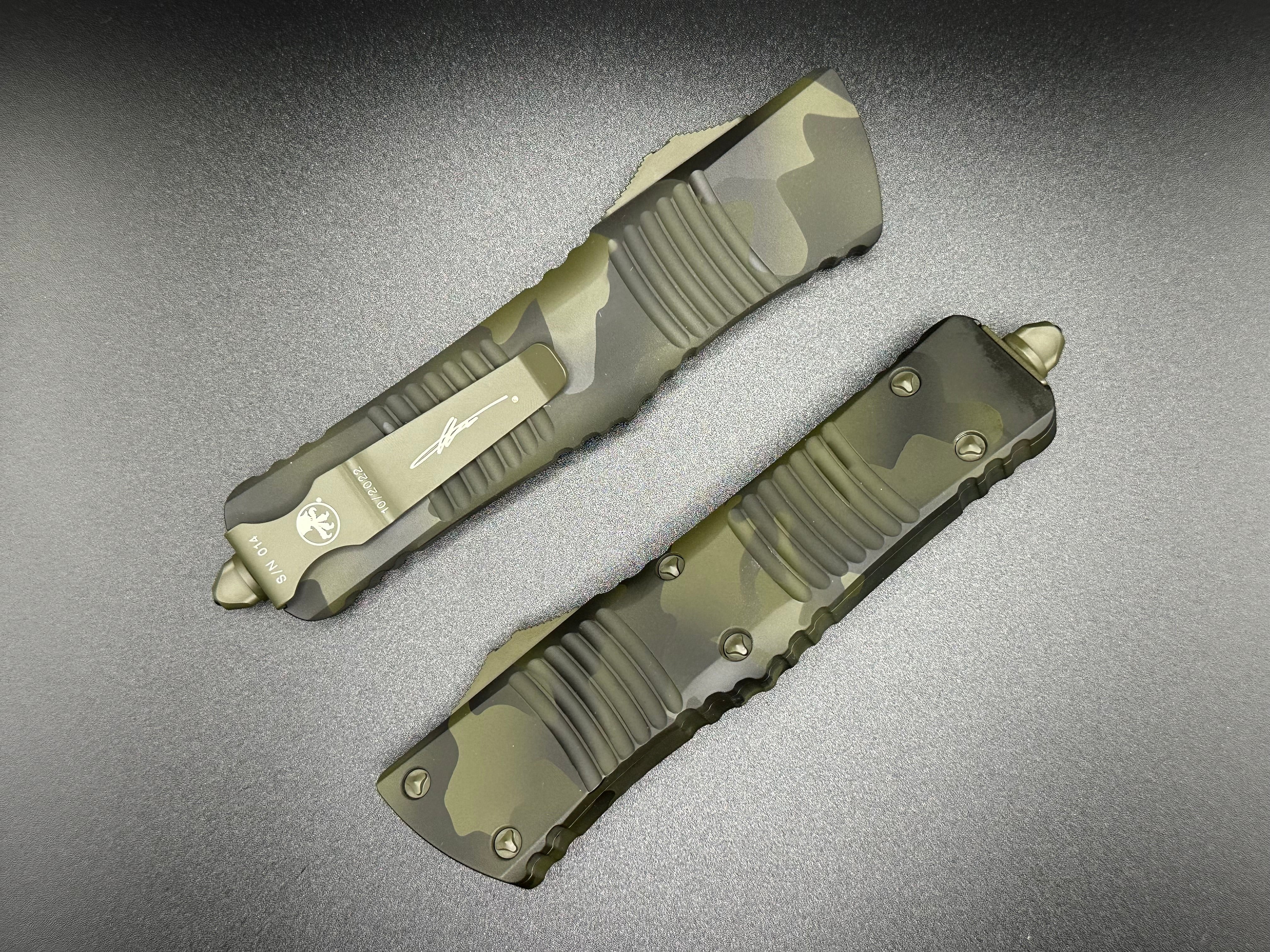 Combat Troodon T/E Signature Series Olive Camo Full Serrated 144-3 OCS - Tristar Edge