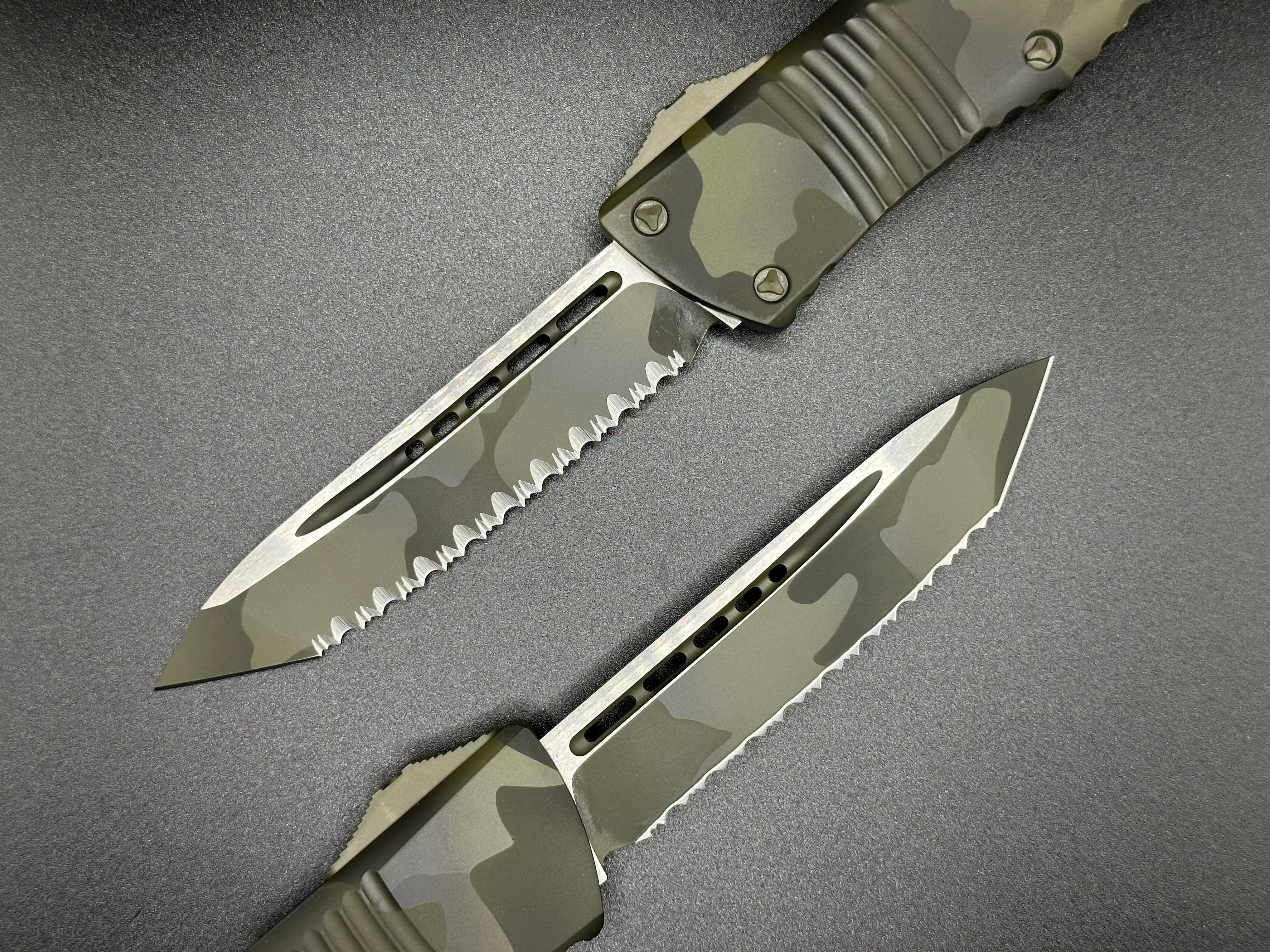 Combat Troodon T/E Signature Series Olive Camo Full Serrated 144-3 OCS - Tristar Edge