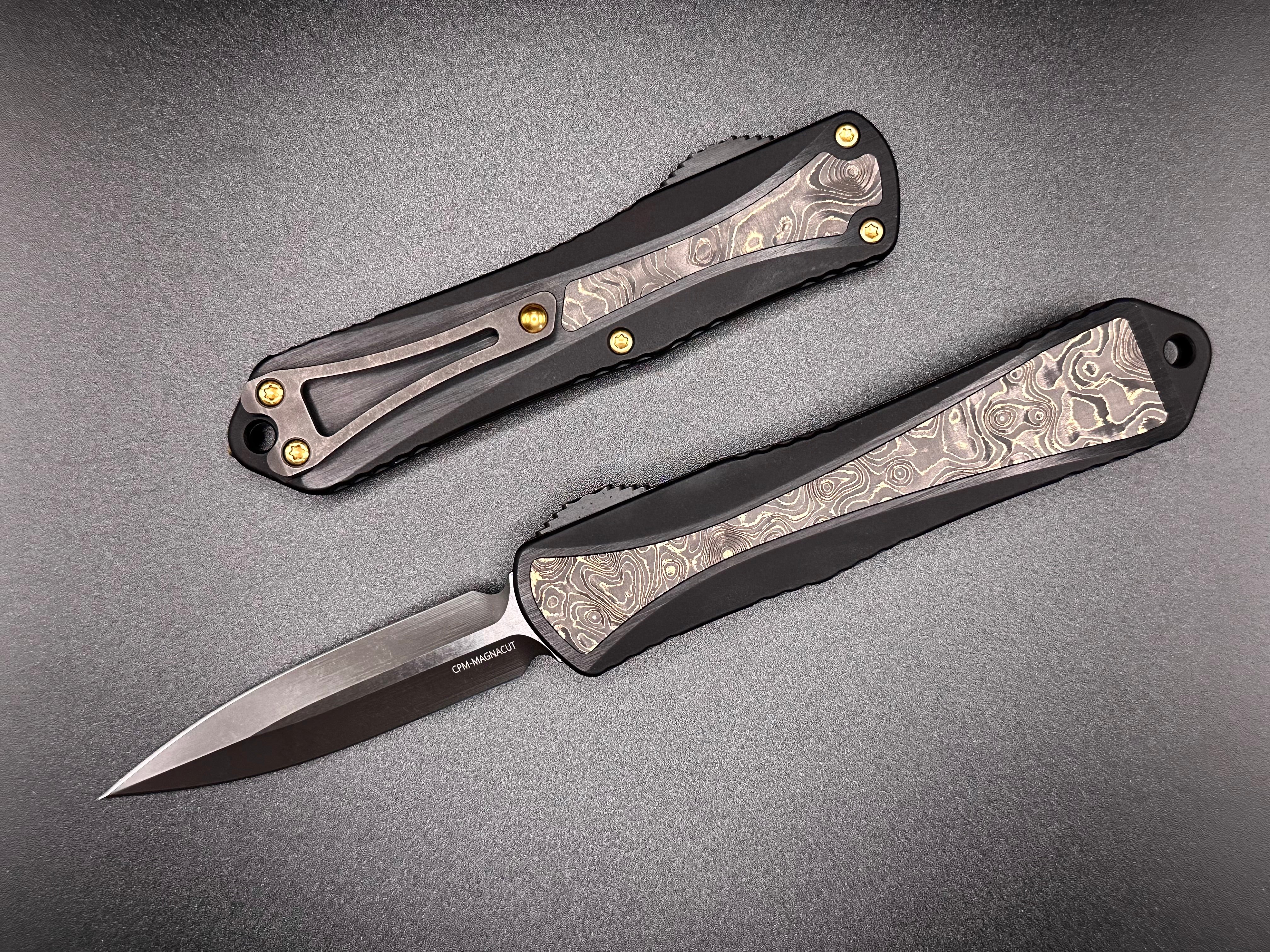 Manticore E D/E DLC Black Fat Carbon Gold Dunes Ti Nitride Accents - Tristar Edge