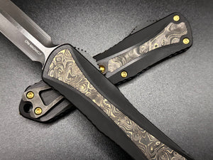 Manticore E D/E DLC Black Fat Carbon Gold Dunes Ti Nitride Accents - Tristar Edge