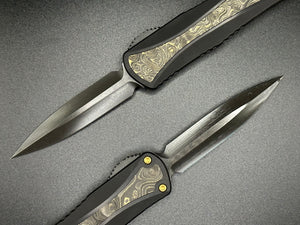 Manticore E D/E DLC Black Fat Carbon Gold Dunes Ti Nitride Accents - Tristar Edge