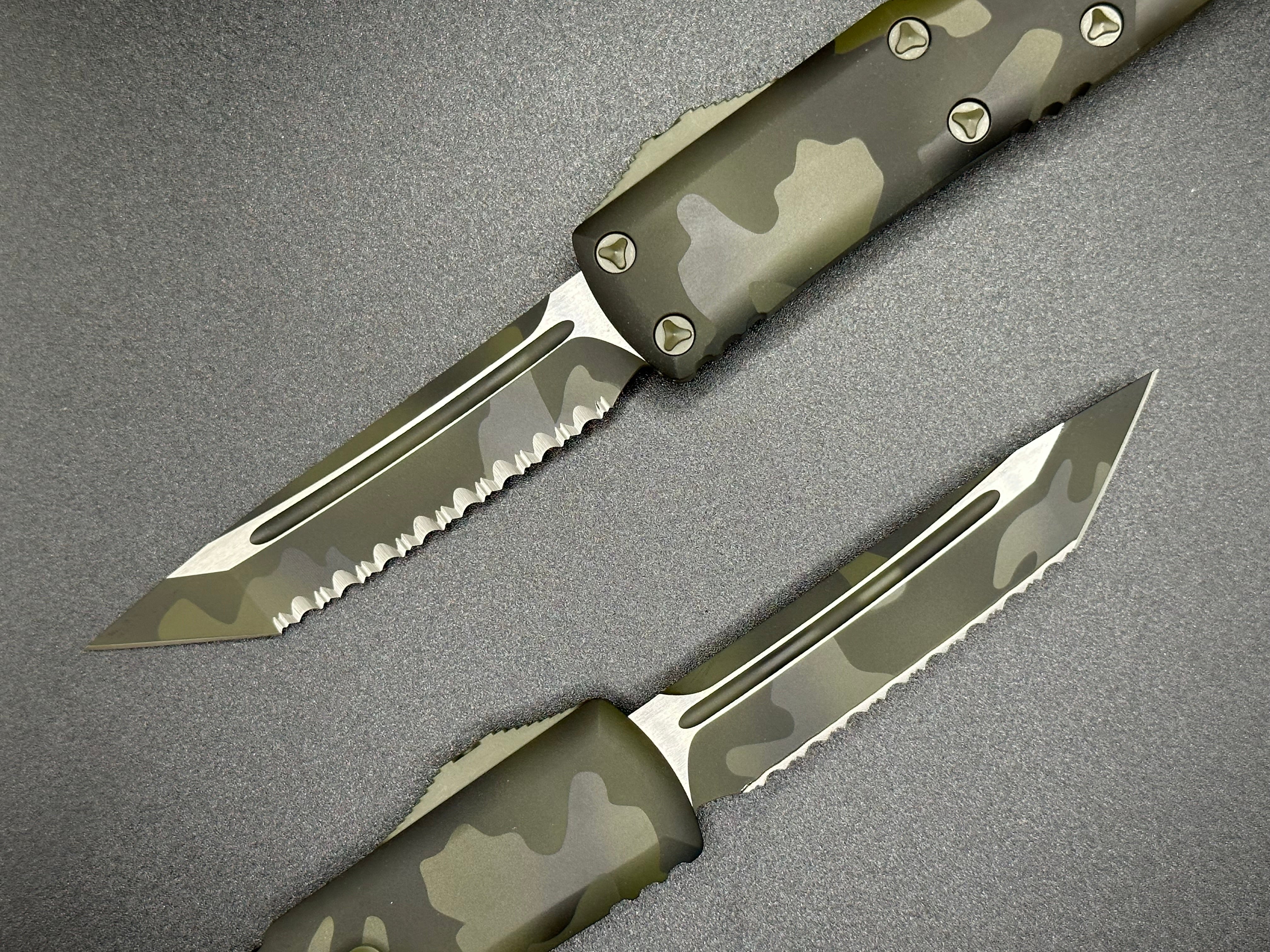 UTX-85 T/E OLIVE DRAB CAMO FULL SERRATED 233-3OCS - Tristar Edge