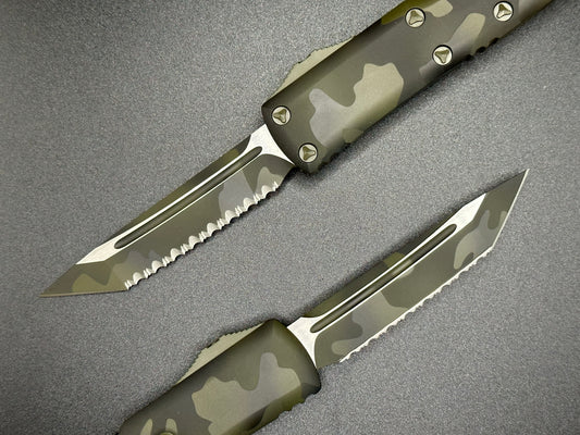 UTX-85 T/E OLIVE DRAB CAMO FULL SERRATED 233-3OCS - Tristar Edge