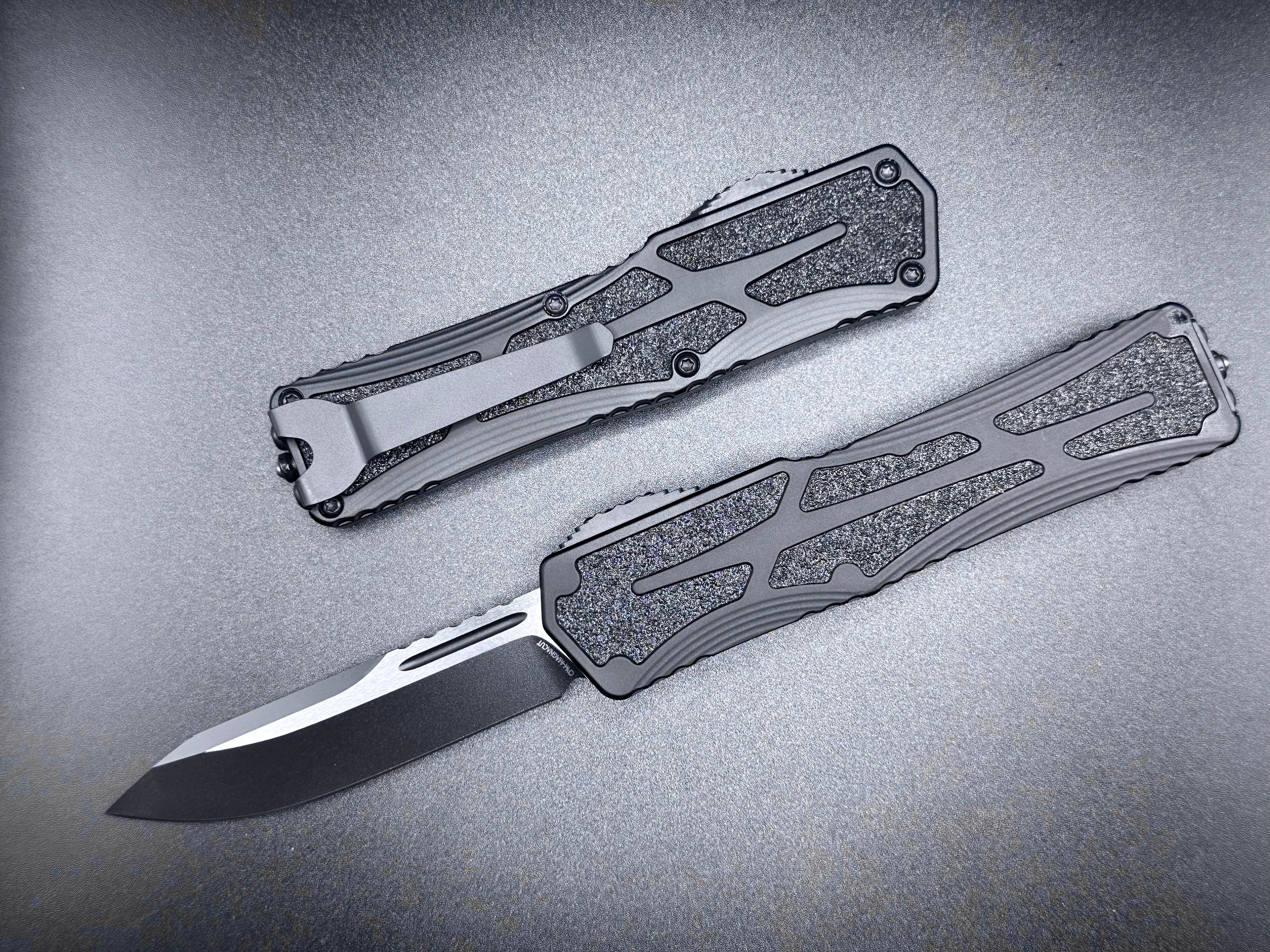 Colossus Single Edge Two Tone Black Tactical H039-10A-T - Tristar Edge