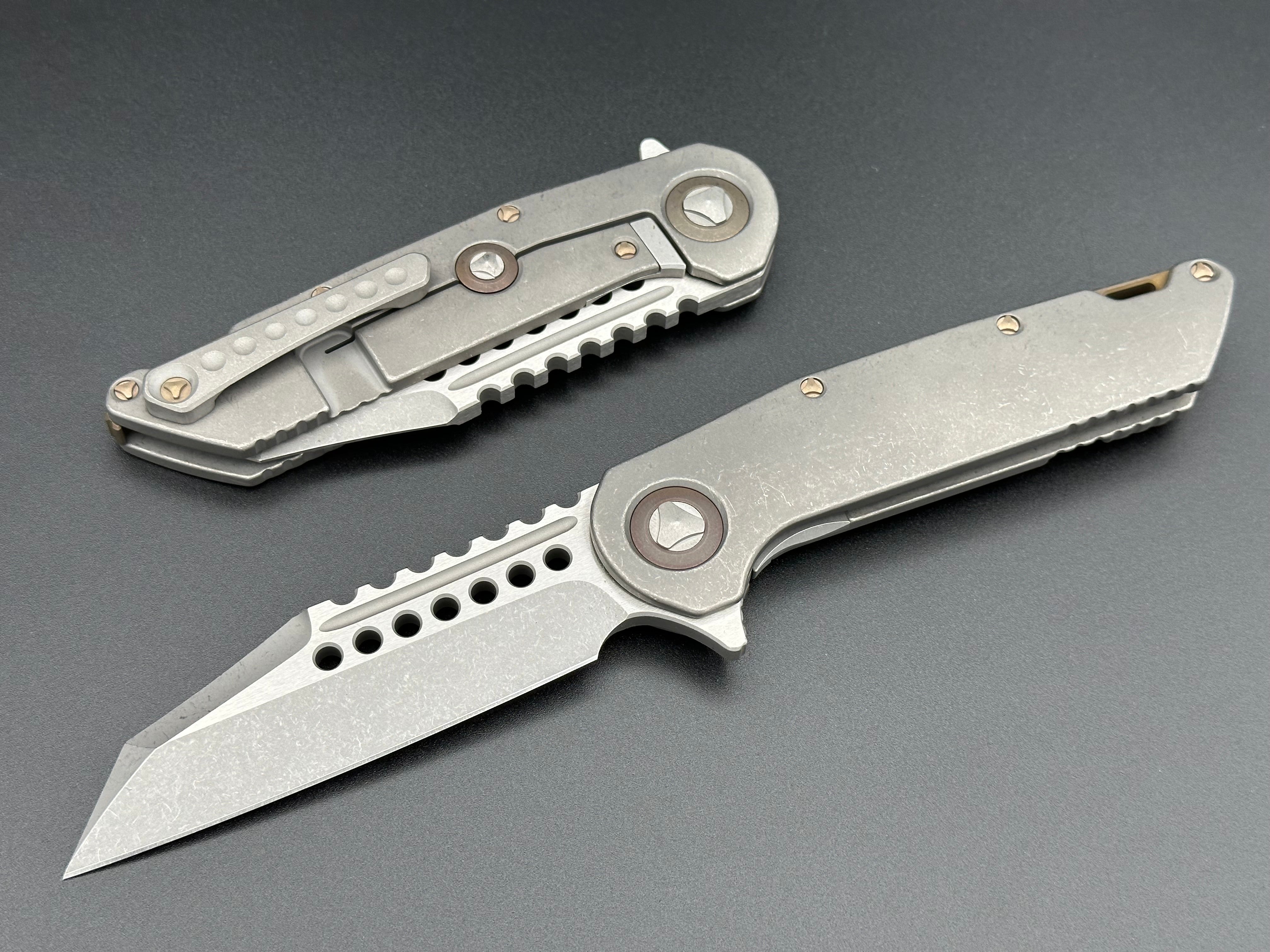 Warhound Two-Tone Apocalyptic Finish Apocalyptic Titanium W/ Bronze Titanium Accents & Bronzed Hardware - Tristar Edge