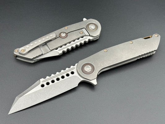 Warhound Two-Tone Apocalyptic Finish Apocalyptic Titanium W/ Bronze Titanium Accents & Bronzed Hardware - Tristar Edge