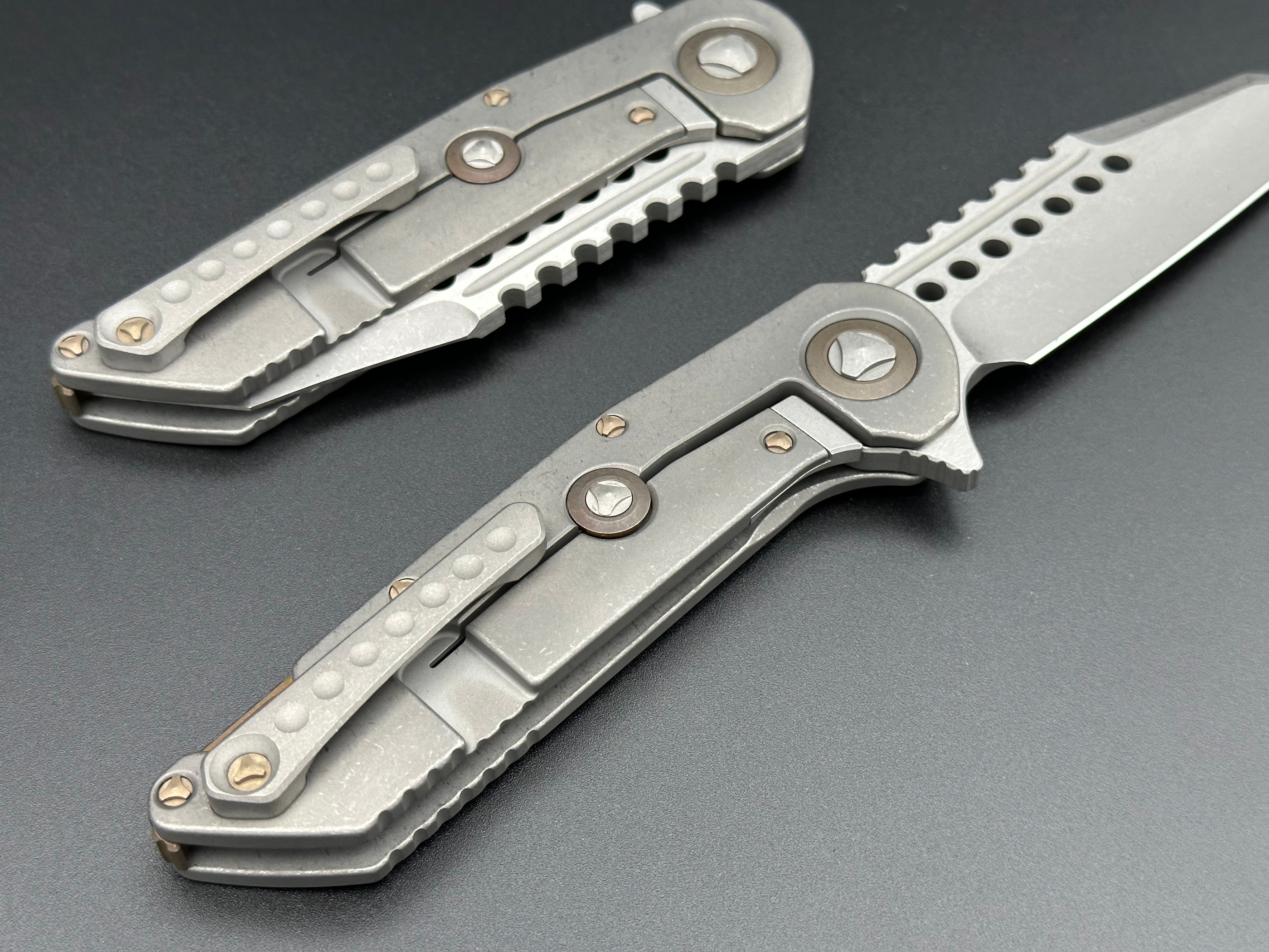 Warhound Two-Tone Apocalyptic Finish Apocalyptic Titanium W/ Bronze Titanium Accents & Bronzed Hardware - Tristar Edge