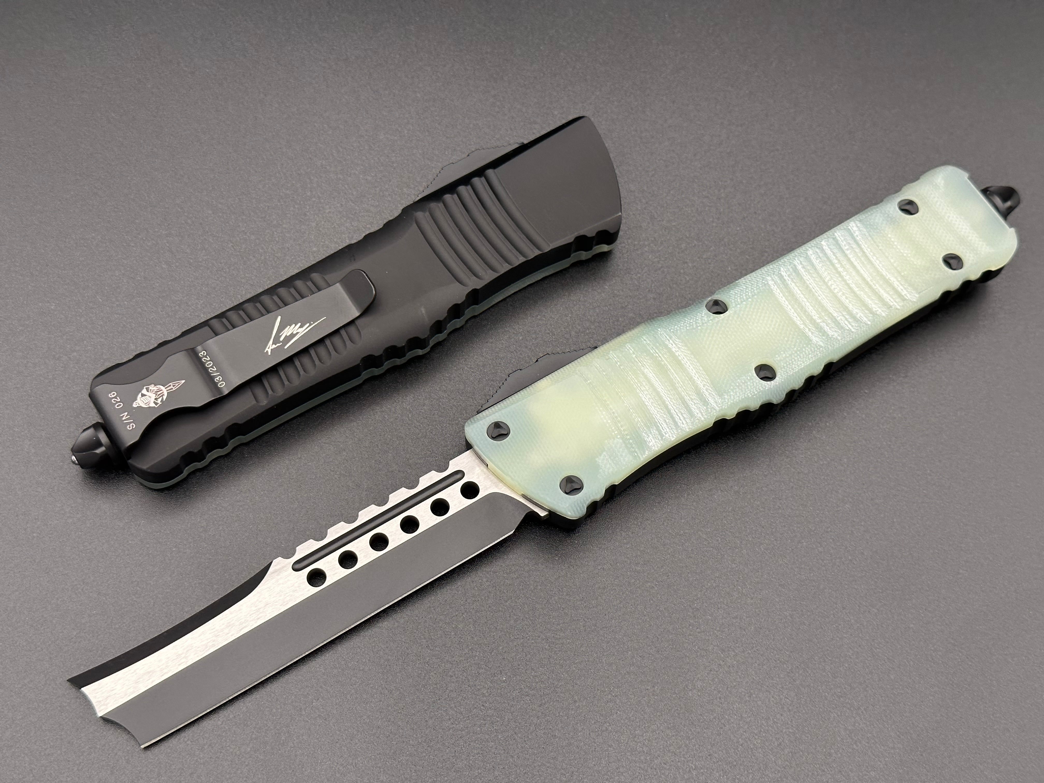 Combat Troodon Hellhound Razor Jade Green G-10 Composite Top 219R-1 GT ...